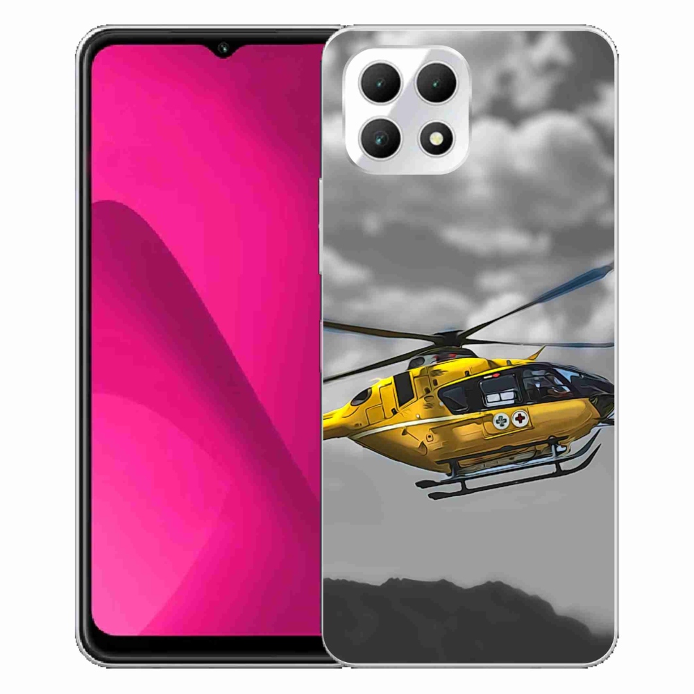 Zselés borítás mmCase a T-Mobile T Phone 2 készülékhez - sárga helikopter