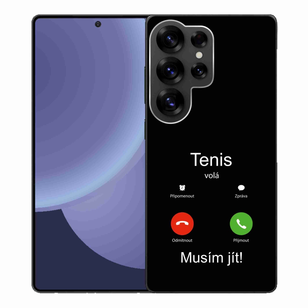 Gél borítás mmCase Samsung Galaxy S25 Ultra - tenisz hívások fekete háttérrel