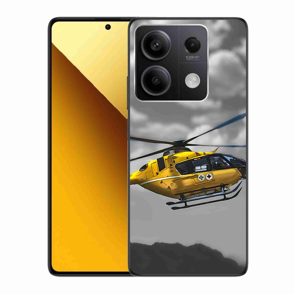 Gél borítás mmCase a Xiaomi Redmi Note 13 5G számára - sárga helikopter