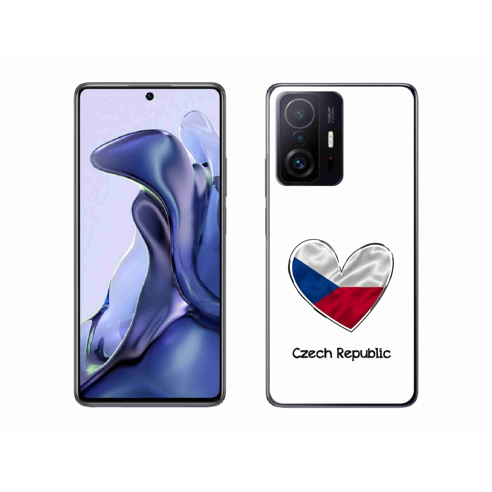 Gél borító mmCase a Xiaomi 11T-hez - zászló szív fehér háttérrel