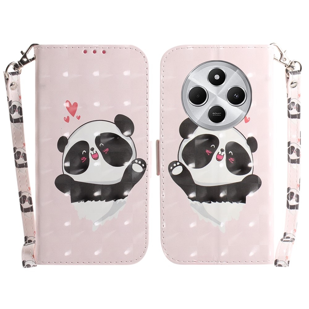 Patty könyv tok a Xiaomi Redmi 14C/Poco C75-hez - aranyos panda