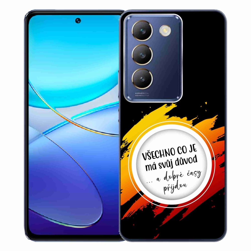 Gél borítás mmCase a Vivo V40 SE 4G/5G - idézet 3 fekete háttérrel