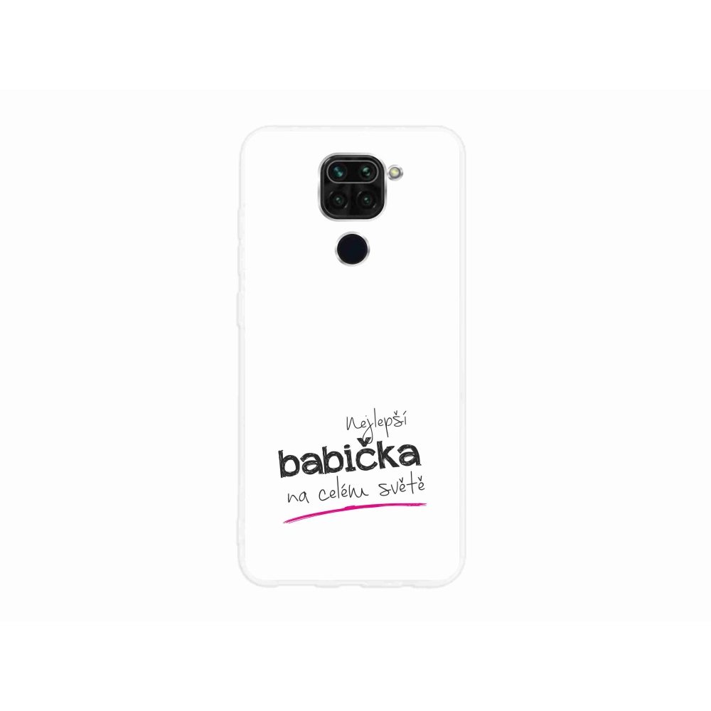 Gél borító mmCase a Xiaomi Redmi Note 9 - legjobb nagymama 4 fehér háttérrel