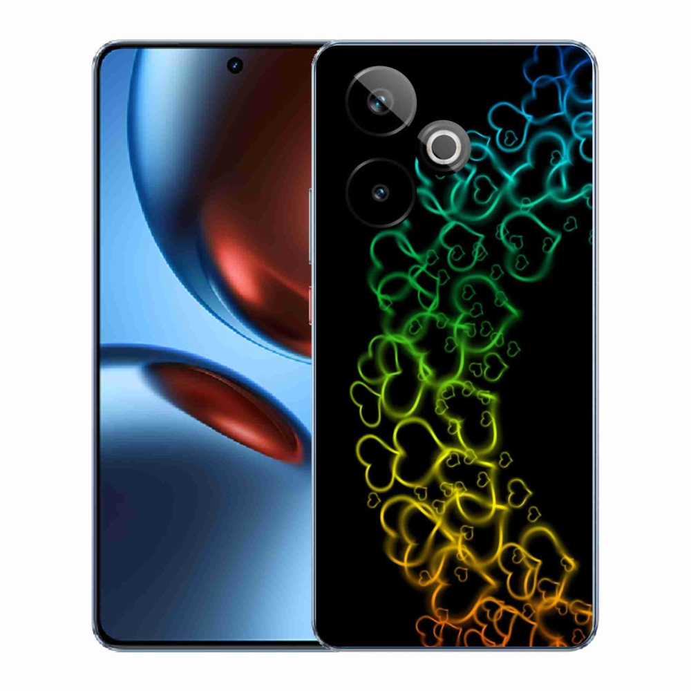Zselés borítás mmCase a Realme GT 7 5G/GT 7T 5G számára - színes szívek
