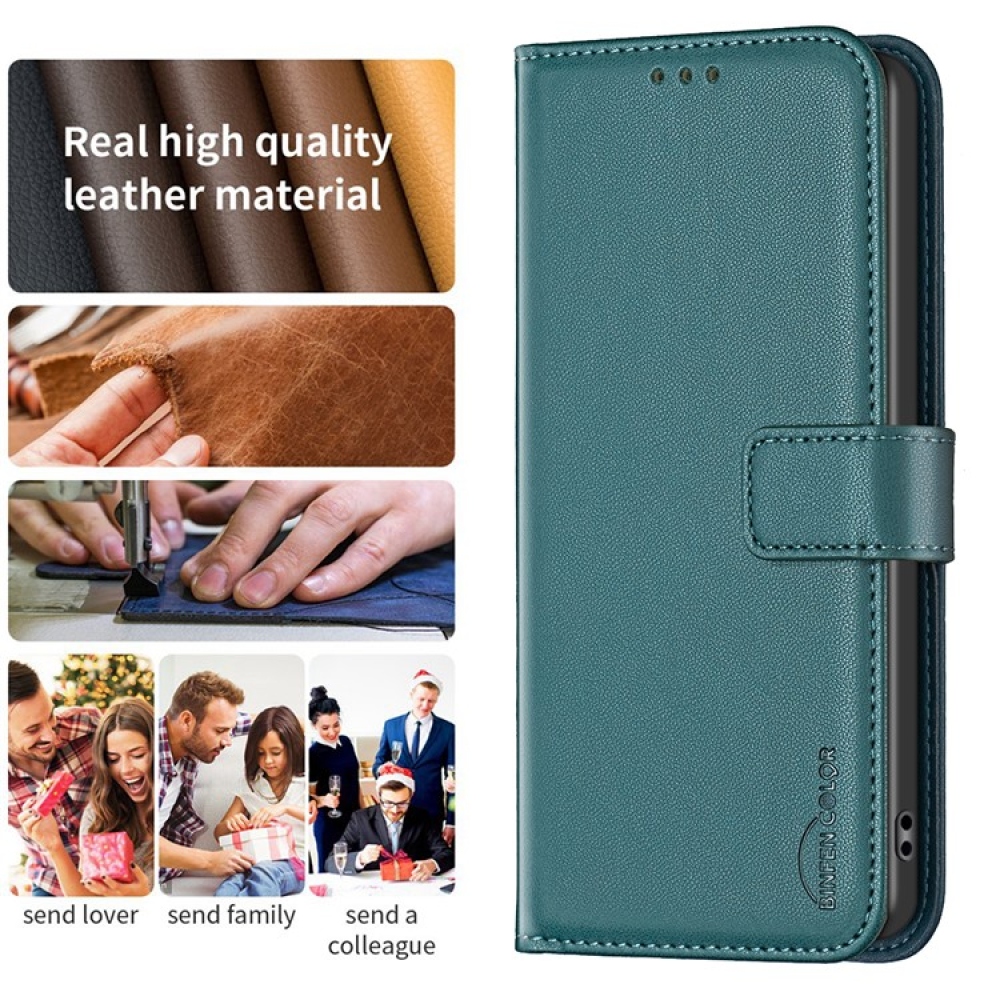 BNF könyv tok a Xiaomi Poco F7 5G-hez - zöld