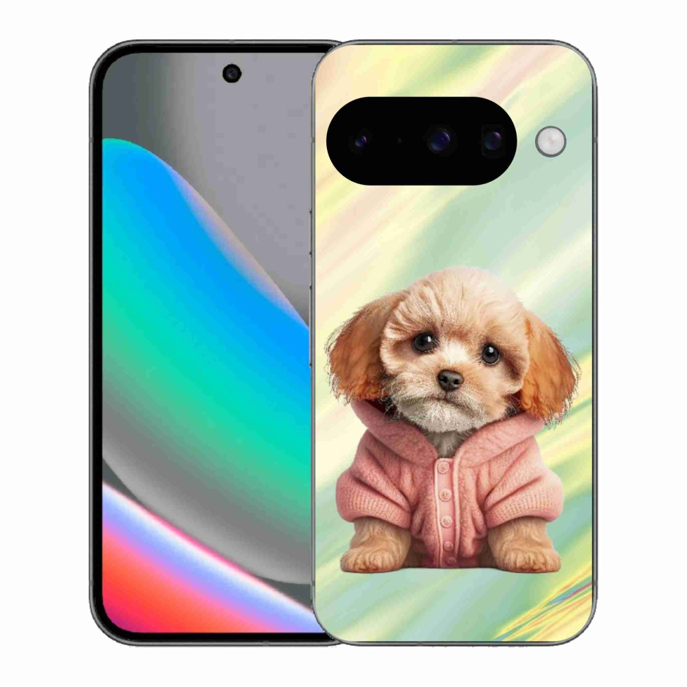 Gél borítás mmCase a Google Pixel 10 számára - kölyökkutyák pulóverben
