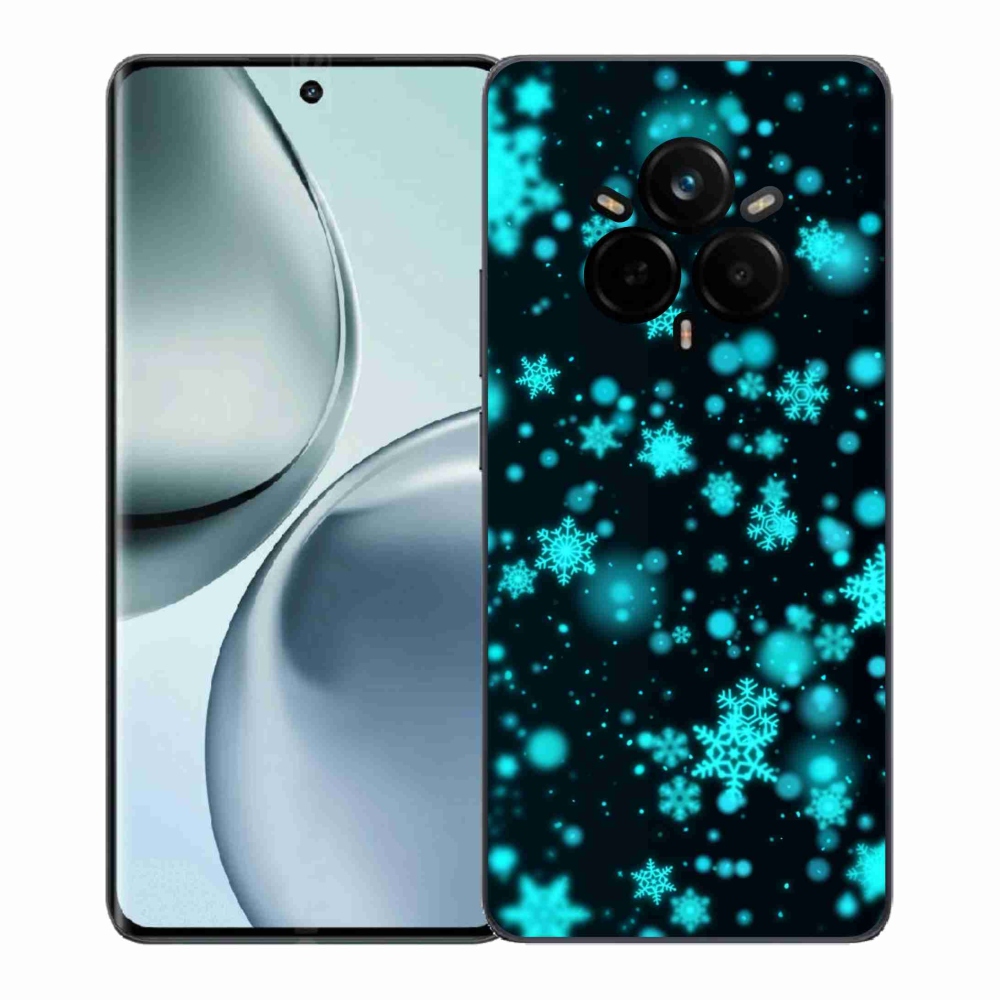 Gél borítás mmCase a Realme 14 Pro+ 5G számára - hópelyhek 1