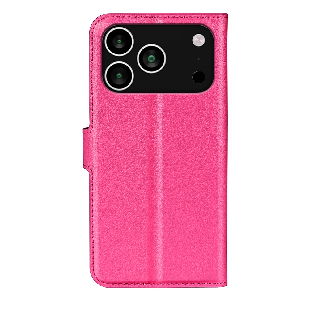 Litchi könyvtáska iPhone 17 Pro készülékhez - rózsaszínű