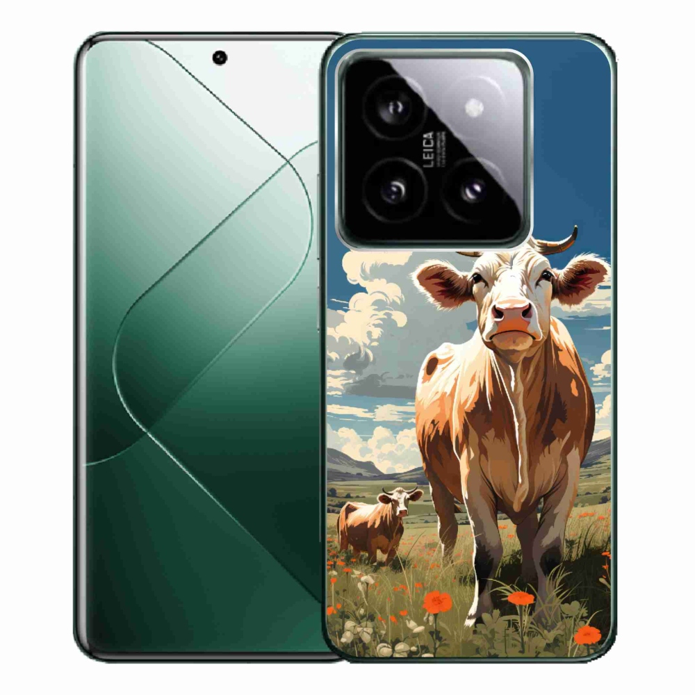 Gél borítás mmCase a Xiaomi 14 Pro számára - tehenek a réten