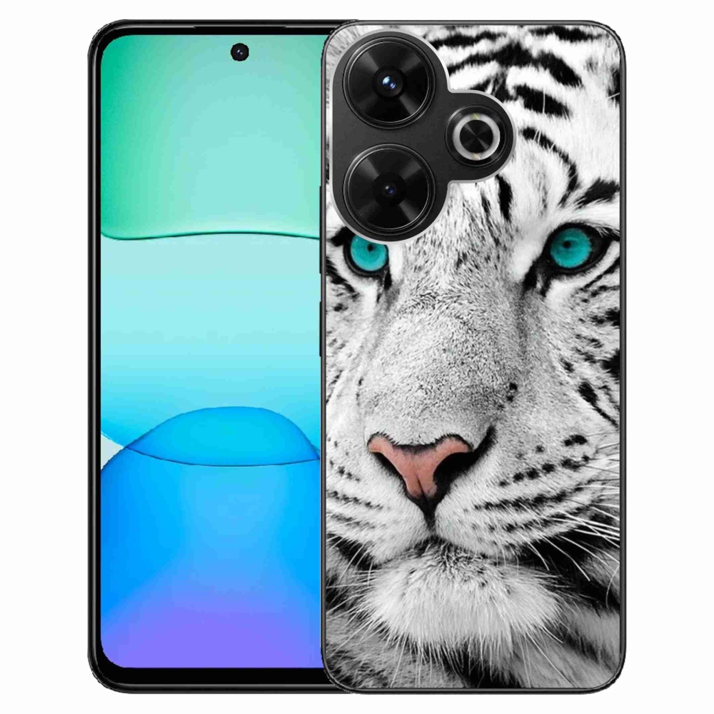 Gél borítás mmCase a Xiaomi Redmi 13 4G/Poco M6 4G számára - fehér tigris