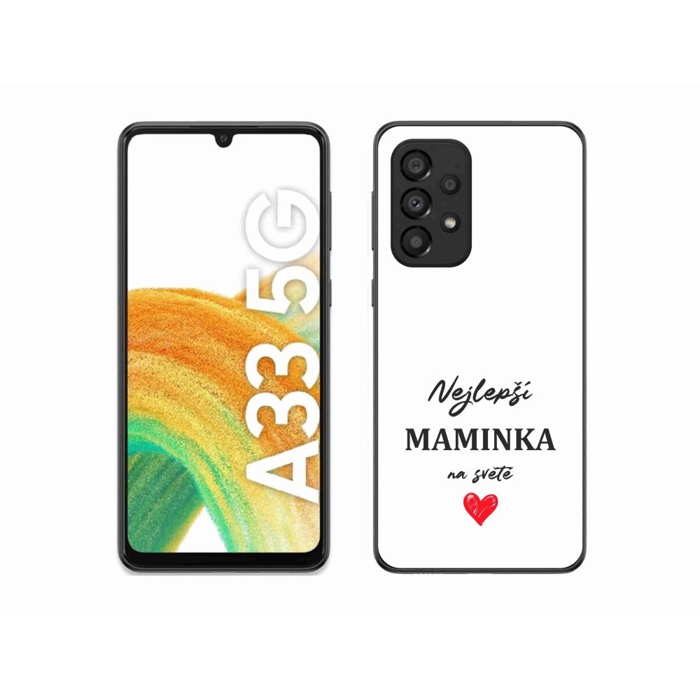 Gél borító mmCase Samsung Galaxy A33 5G - legjobb anya 1 fehér háttér