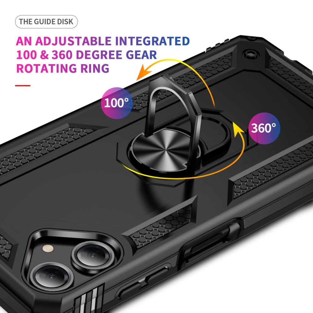 Gyűrűk tartós borítása Samsung Galaxy A06 4G készülékhez - fekete
