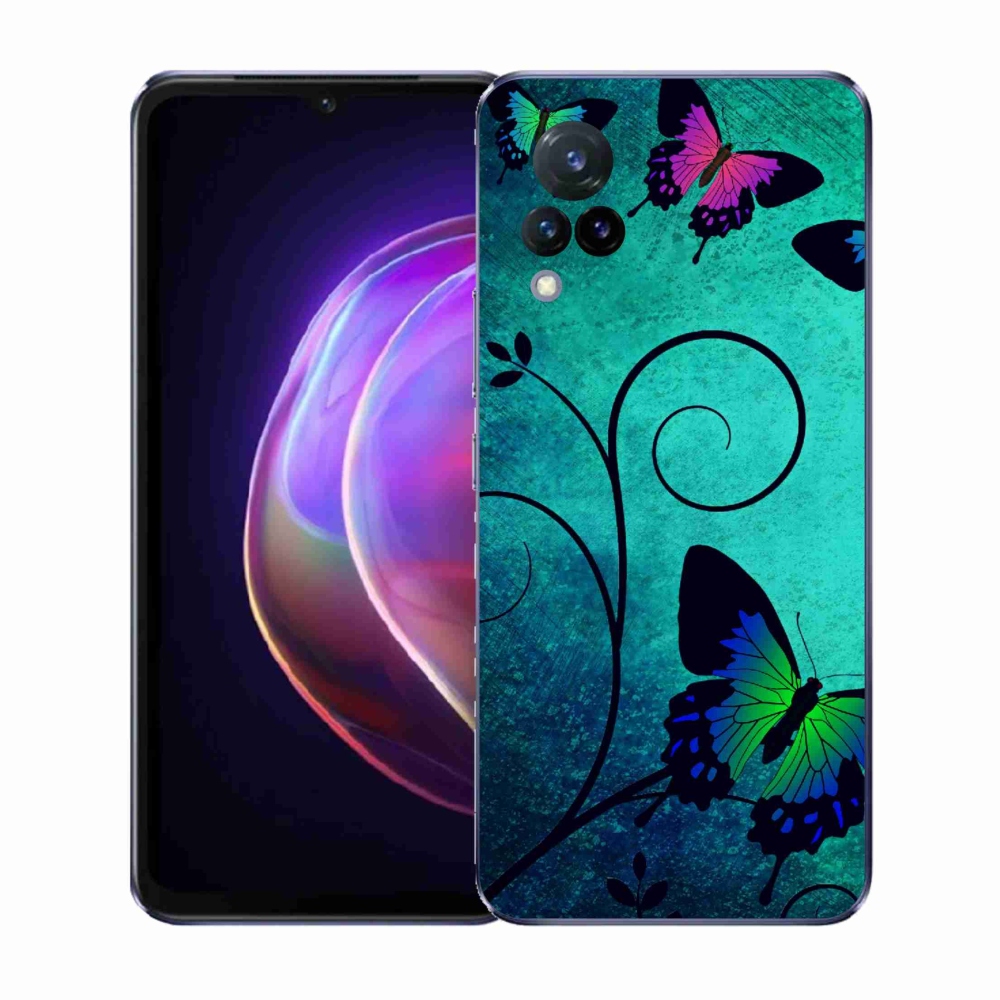 Gél borító mmCase a Vivo V21 4G/5G készülékhez - színes pillangók