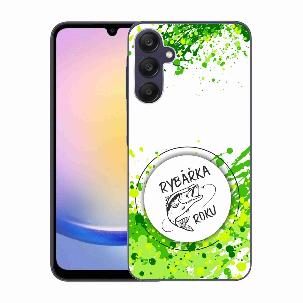 Gél borító mmCase Samsung Galaxy A25 5G - az év halászának fehér háttere