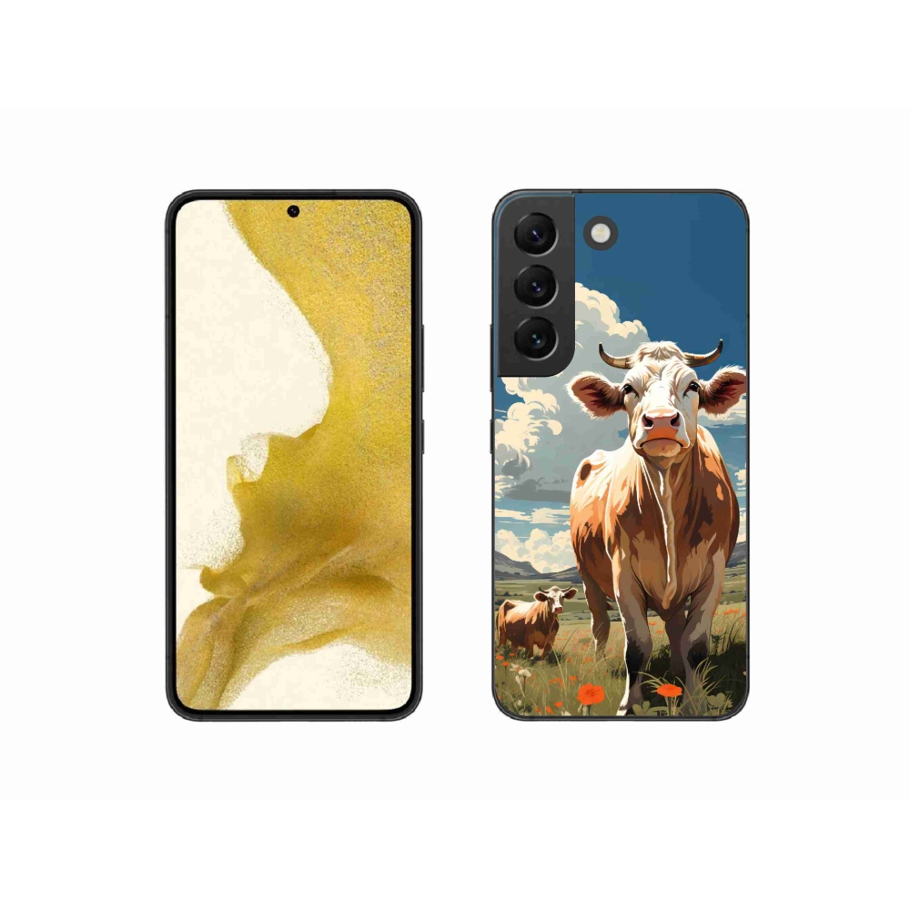 Zselés borítás mmCase Samsung Galaxy S22 5G - tehenek a réten