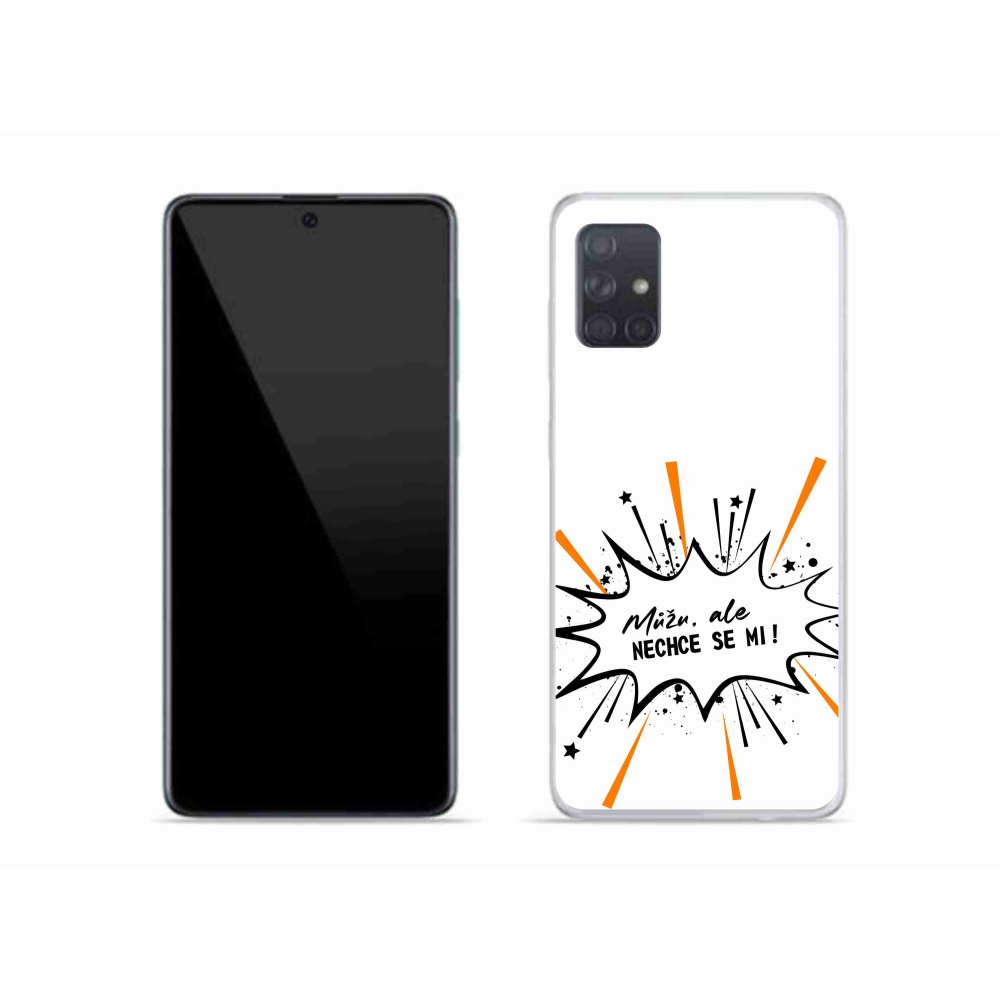 Gél borító mmCase Samsung Galaxy A51 készülékhez - vicces szöveg 11 fehér háttér