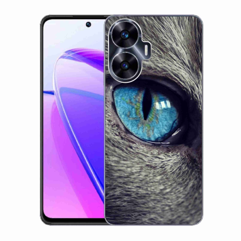 Gél borítás mmCase a Realme C55 készülékhez - kék macskaszem
