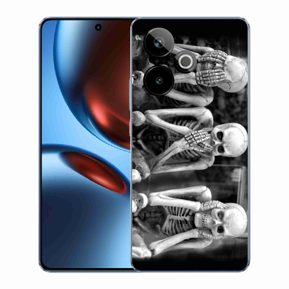 Rugalmas zselés tok mmCase képpel a Realme GT 7 5G/GT 7T 5G számára - csontvázak