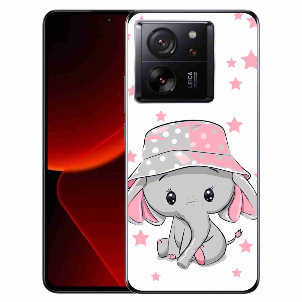 Gél borítás mmCase a Xiaomi 13T/13T Pro készülékhez - rózsaszín elefánt