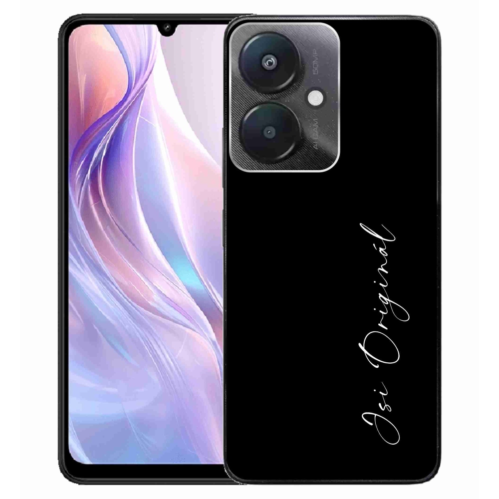 Gél borító mmCase a Xiaomi Redmi 13C 5G - te vagy az eredeti fekete háttérrel