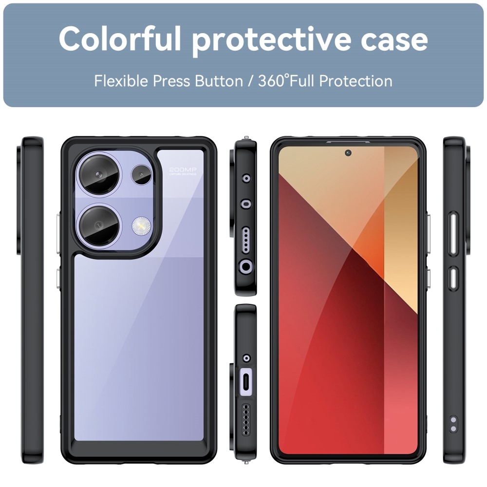 Gél tok rögzített hátlappal Xiaomi Redmi Note 13 Pro 4G/Poco M6 Pro - fekete
