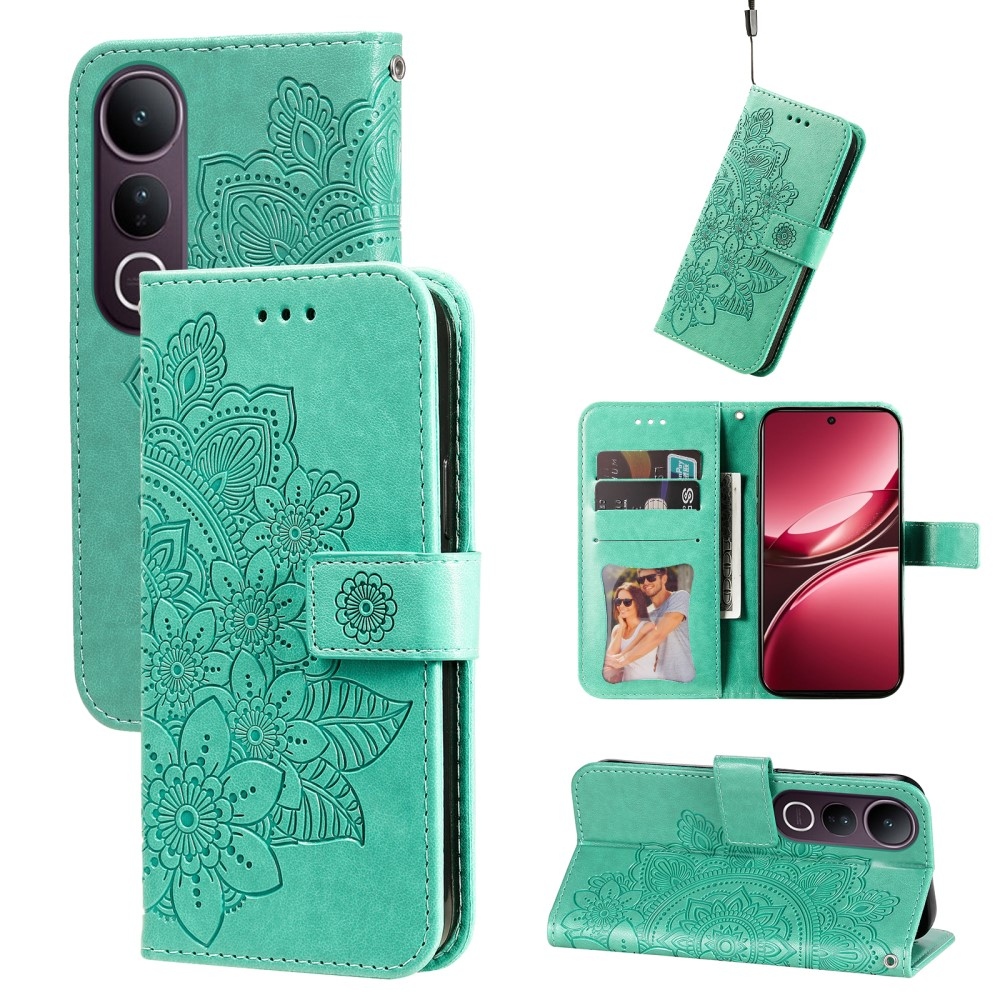 Mandala könyv tok a Vivo V50 Lite 4G/5G készülékhez - teal színű