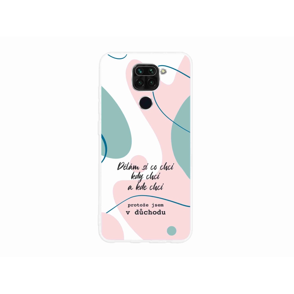 Gél borító mmCase a Xiaomi Redmi Note 9-hez - vicces szöveg 10 fehér háttérrel