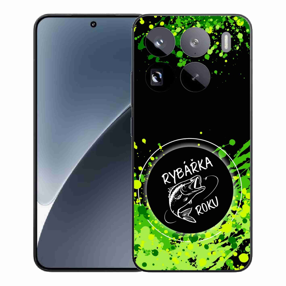 Gél borító mmCase a Xiaomi 15 Pro számára - az év halászának fekete háttere