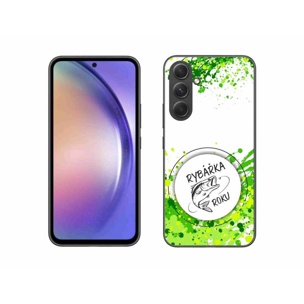 Gél borító mmCase Samsung Galaxy A54 5G - az év horgásza fehér háttérrel