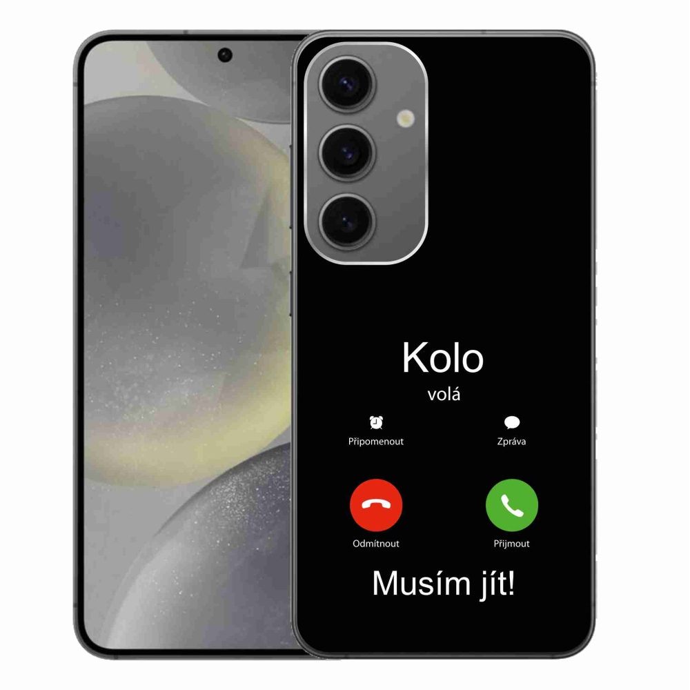 Gél védőhuzat mmCase Samsung Galaxy S24+ - kerek hívások fekete háttérrel