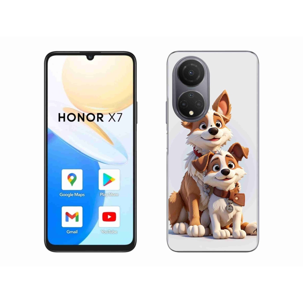Zselés borítás mmCase a Honor X7-hez - kutyák rajzolása