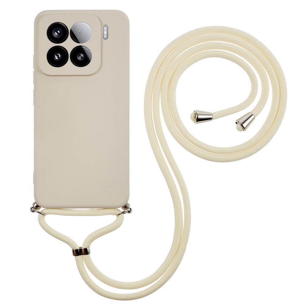 Bélelt zselés tok zsinórral Xiaomi 15 Pro-hoz - fehér