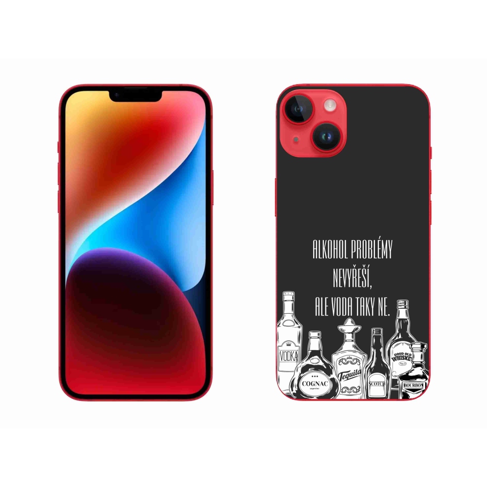 Gél borítás mmCase iPhone 14 Plus készülékhez - vicces szöveg fekete háttérrel