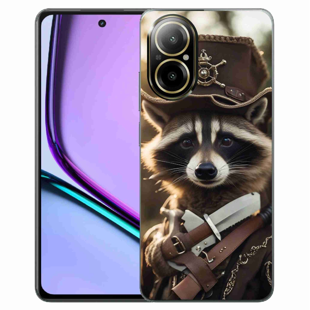 Gél borító mmCase a Realme C67 készülékhez - mosómedve egyenruhában
