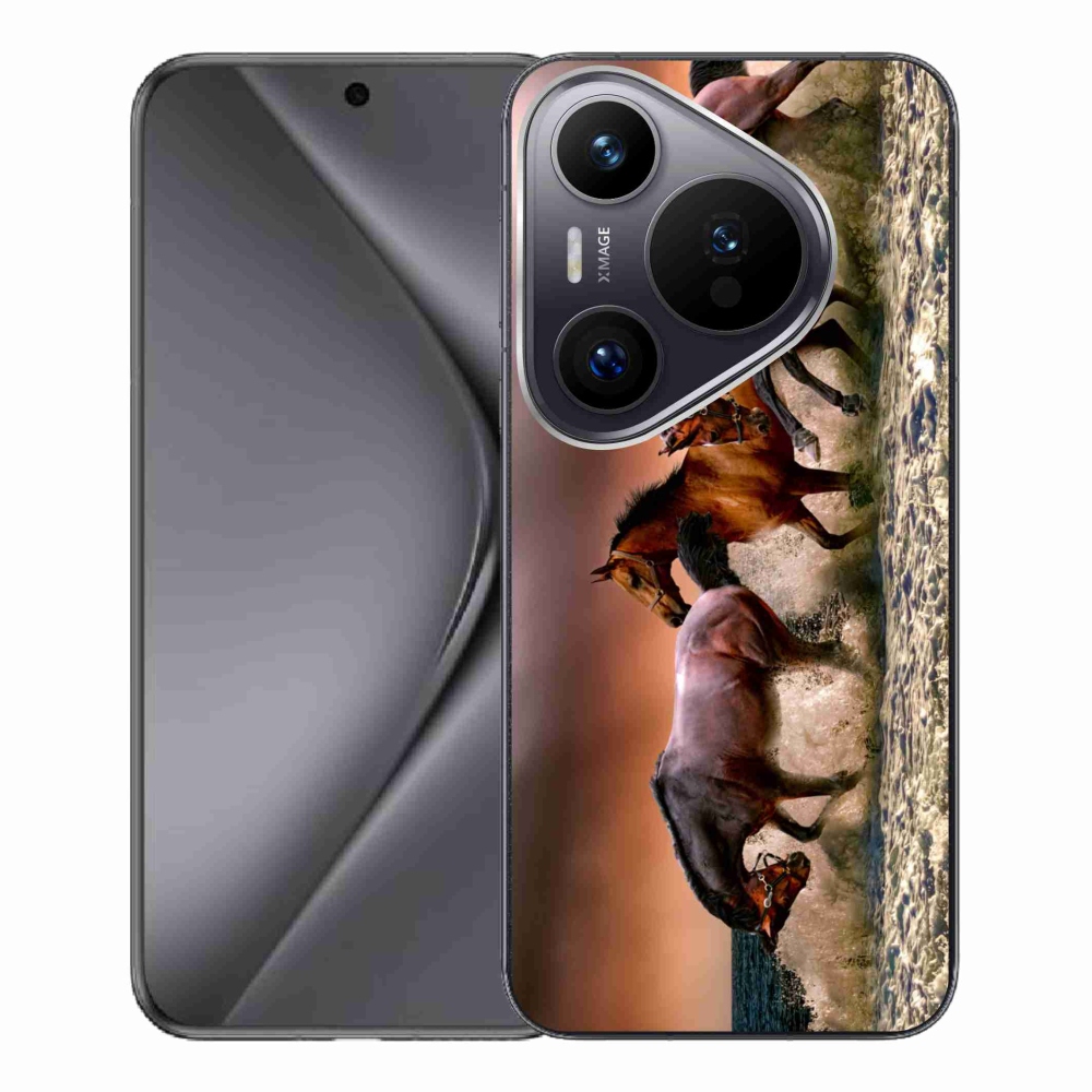Gél tok mmCase a Huawei Pura 70 Pro készülékhez - lovak 1