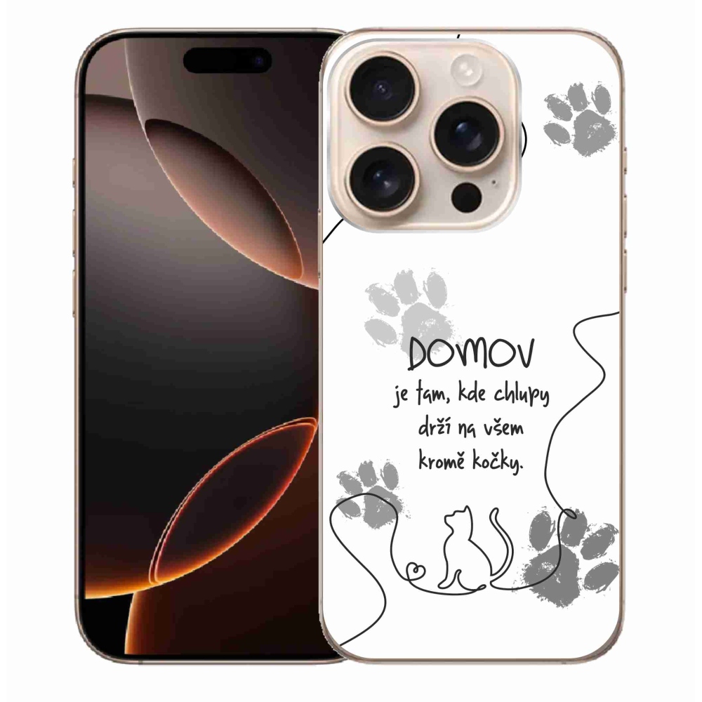 Gél borítás mmCase iPhone 16 Pro Max készülékhez - macska motívum fehér háttér