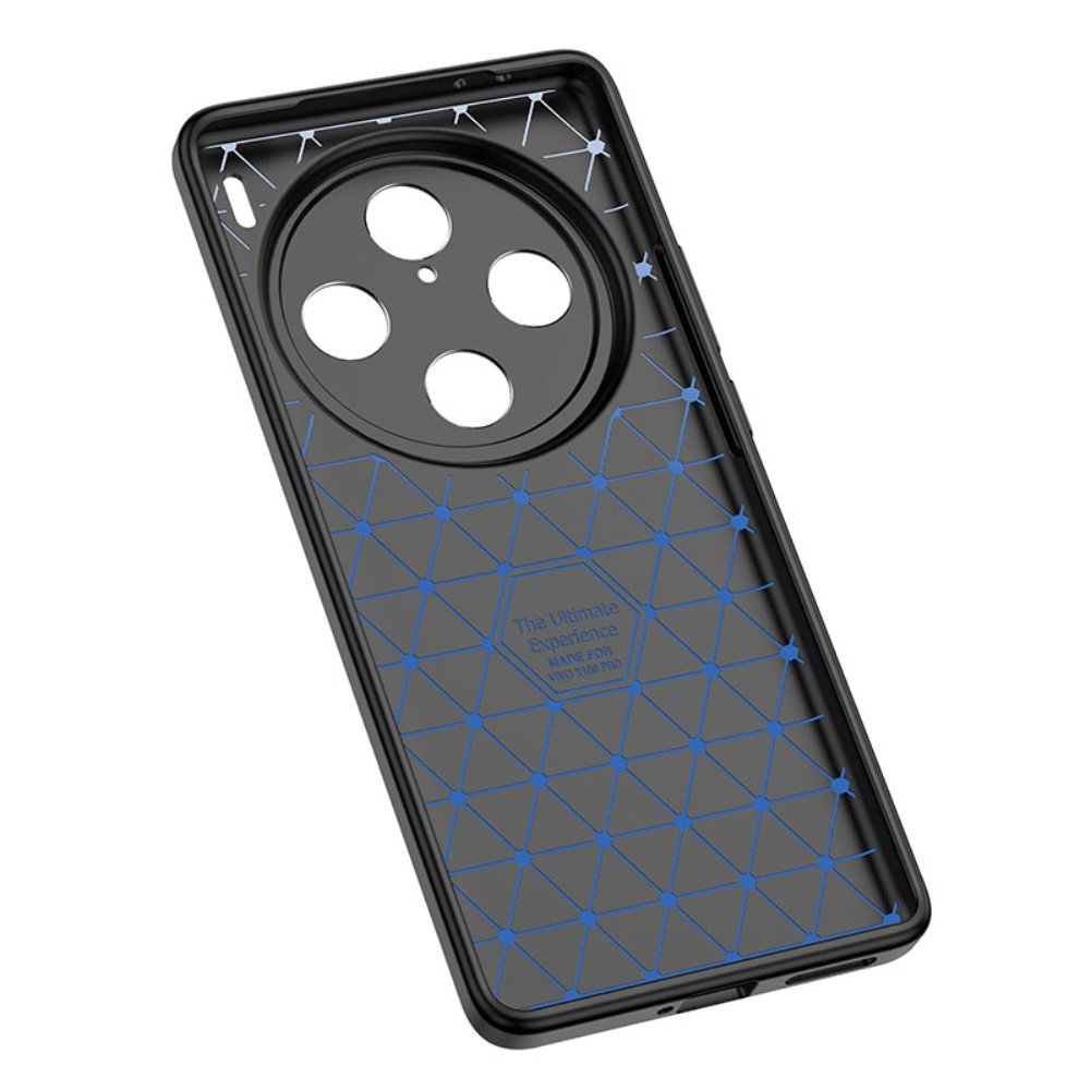 Litchi tartós zselés tok a Vivo X100 Pro 5G készülékhez - fekete
