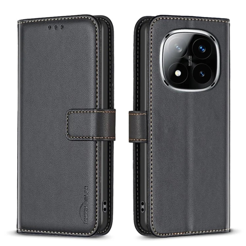 BNF könyvtáska Xiaomi Redmi Note 14 Pro 5G/Poco X7 5G/Note 14 Pro+ 5G - fekete