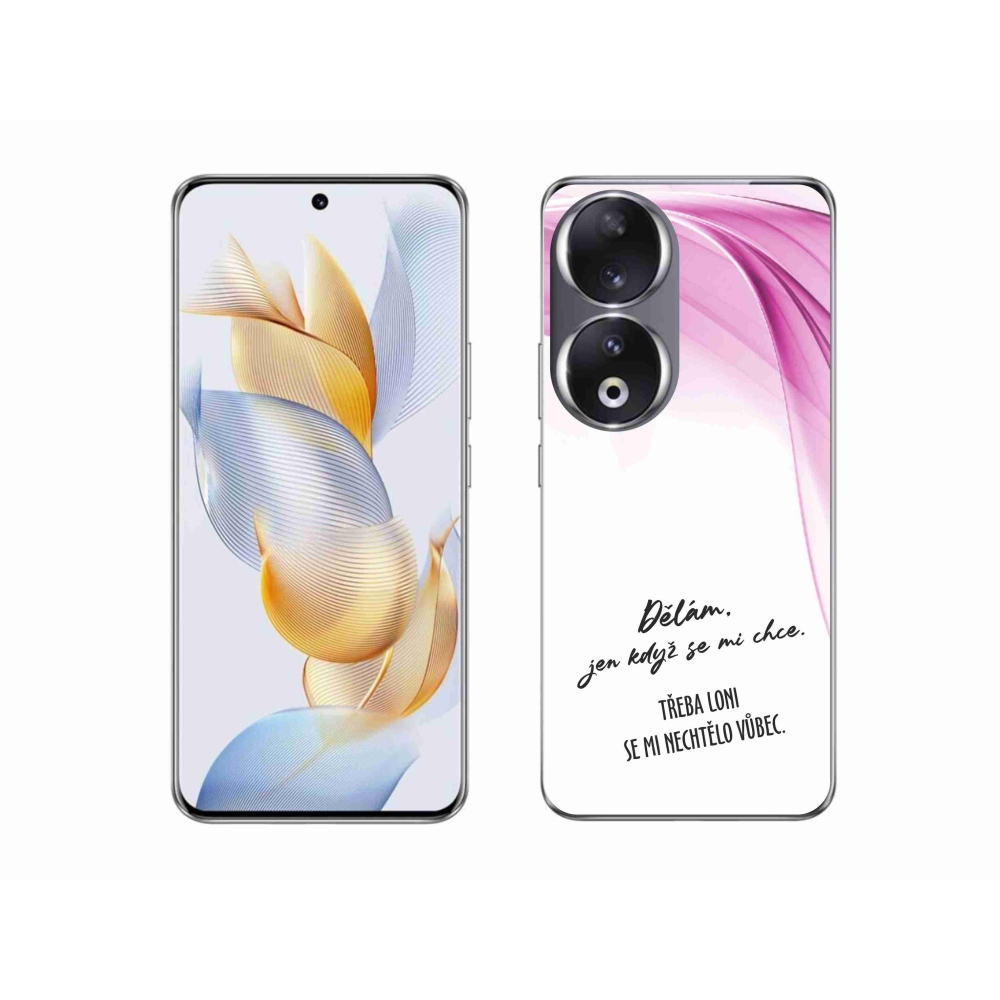 Zselés borító mmCase a Honor 90-hez - vicces szöveg 12 fehér háttér