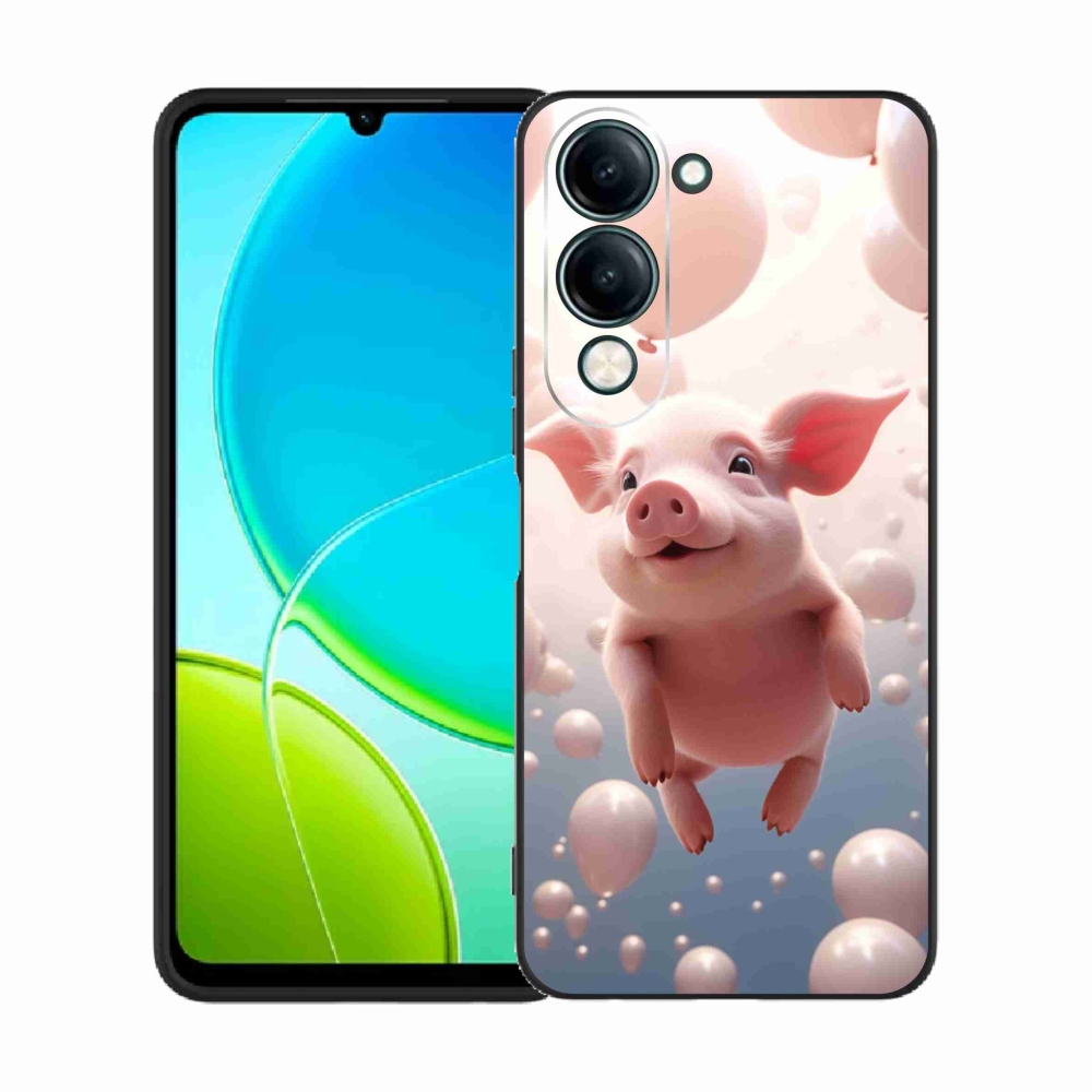 Gél borító mmCase a Vivo Y29s 5G-hez - malacka lufikkal