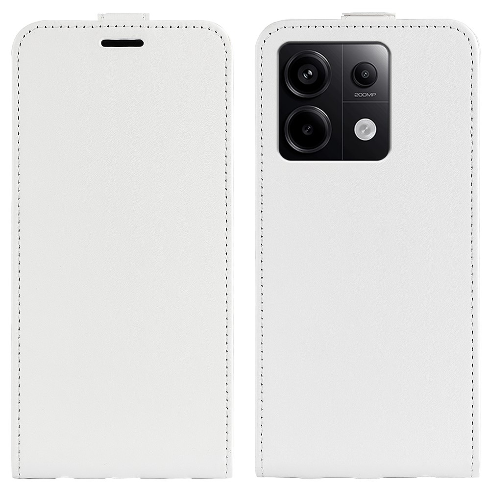 Függőleges flip tok Xiaomi Redmi Note 13 Pro 5G/Poco X6 5G számára - fehér