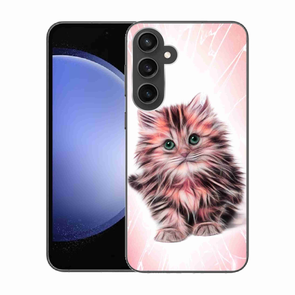 Gél borítás mmCase Samsung Galaxy S23 FE készülékhez - aranyos cica