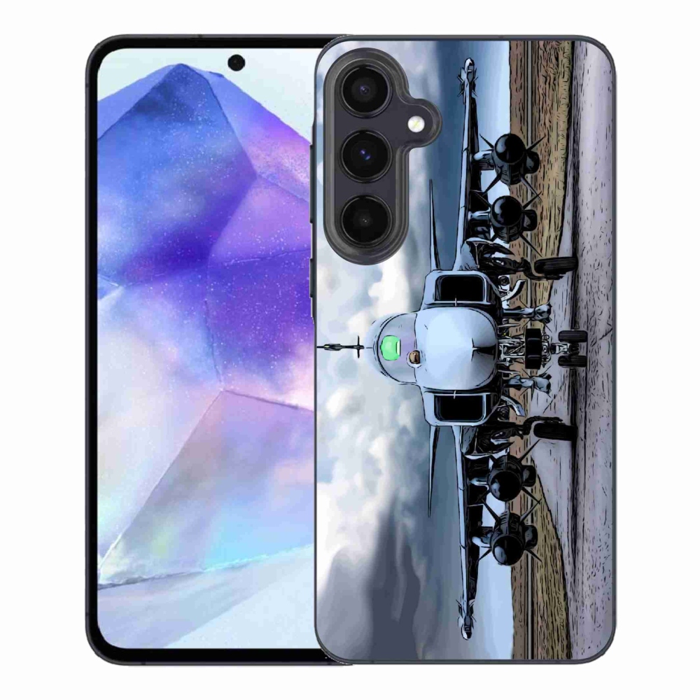 Gél borítás mmCase Samsung Galaxy A55 5G - katonai repülőgépekhez