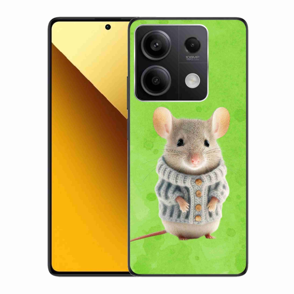 Gél borítás mmCase a Xiaomi Redmi Note 13 5G-hez - egér pulóverben