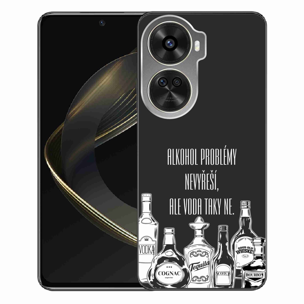 Gél borító mmCase a Huawei Nova 12 SE-hez - vicces szöveg fekete háttérrel