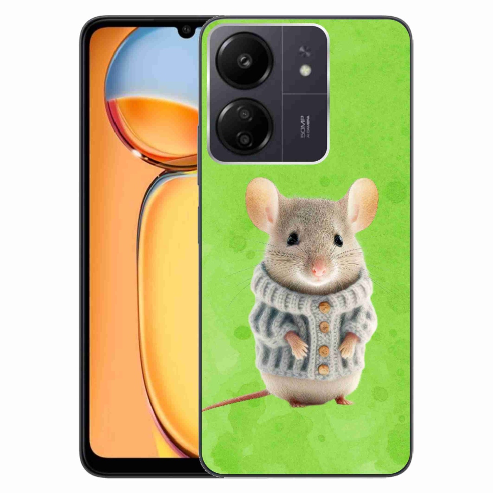 Gél borítás mmCase a Xiaomi Poco C65/Redmi 13C-hez - egér pulóverben