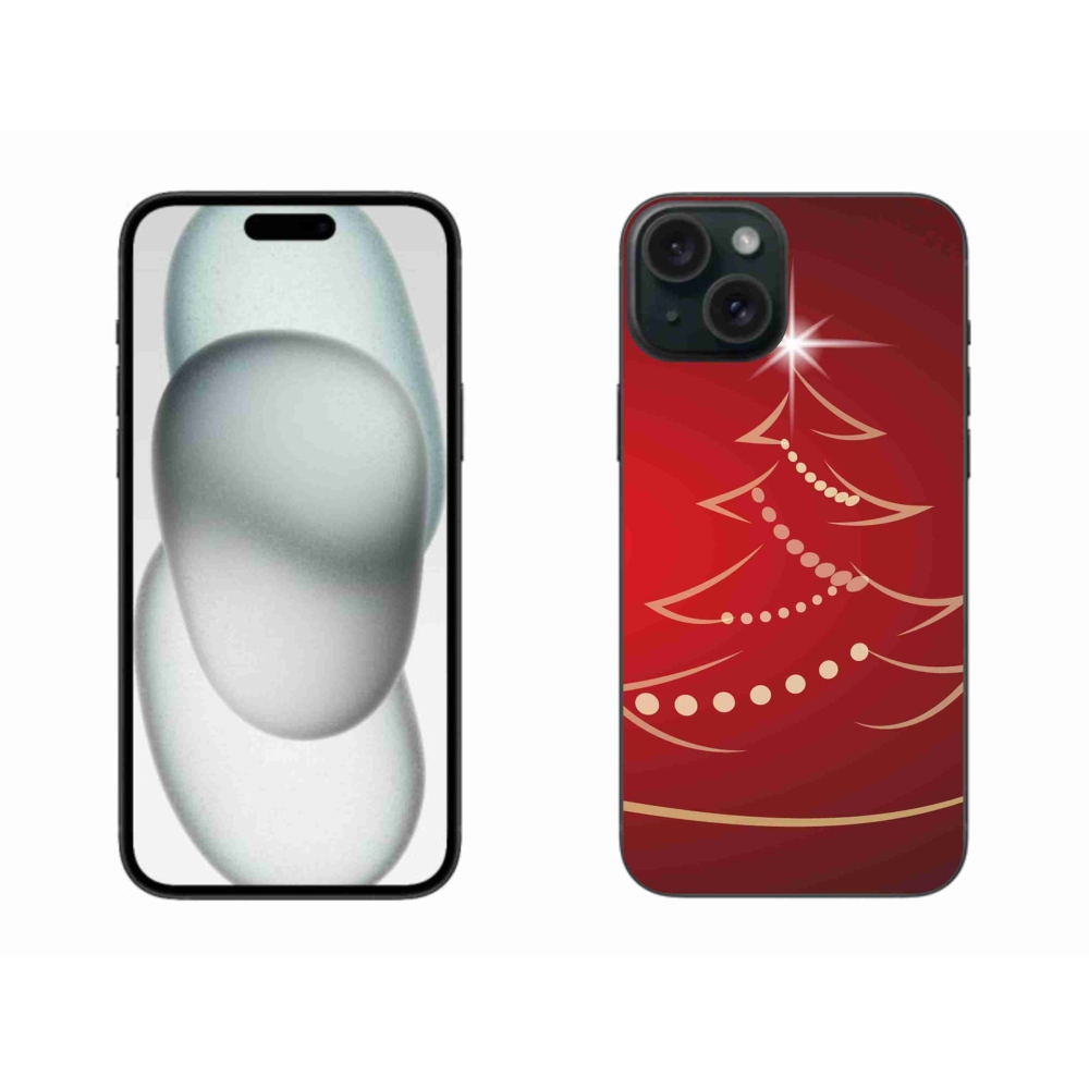 Gél borítás mmCase iPhone 15 Plus készülékhez - karácsonyfa karikatúra