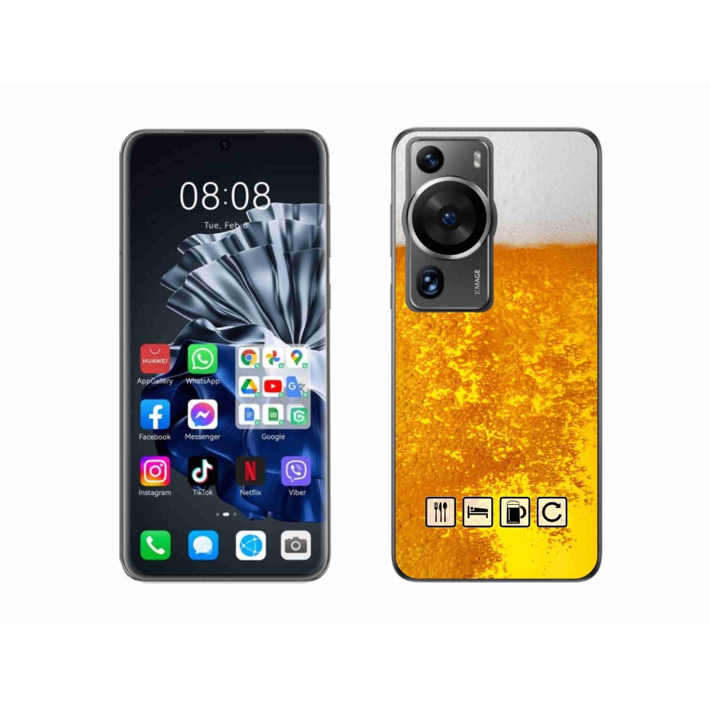 Gél borítás mmCase a Huawei P60 Pro számára - sör motívum 3