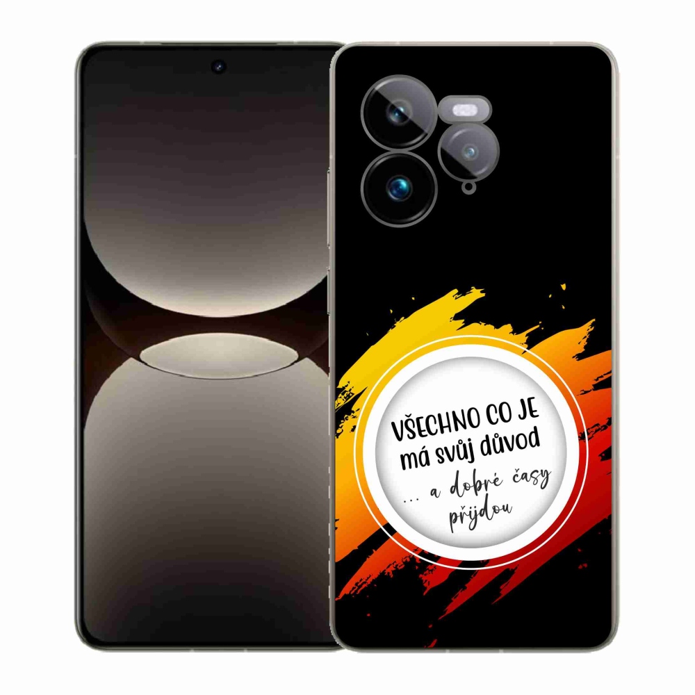 Gél borítás mmCase a Realme GT 7 Pro 5G-n - Idézet 3 fekete háttér