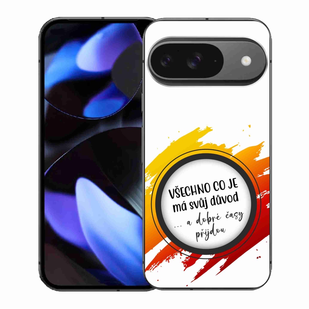 Gél borítás mmCase a Google Pixel 9/9 Pro készülékhez - Idézet 3 fehér háttér